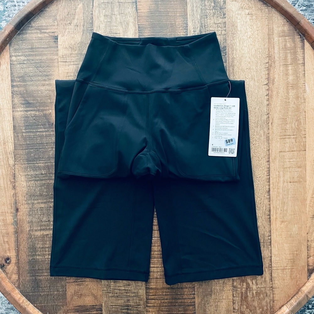 lululemon athletica Black Align Wide Leg Pants